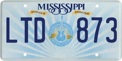 MS license plate LTD873