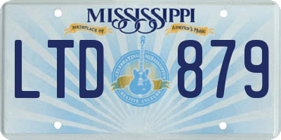 MS license plate LTD879