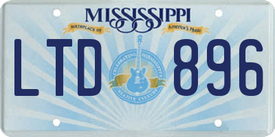 MS license plate LTD896