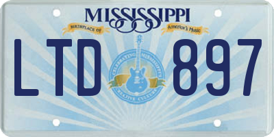 MS license plate LTD897