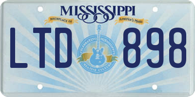 MS license plate LTD898