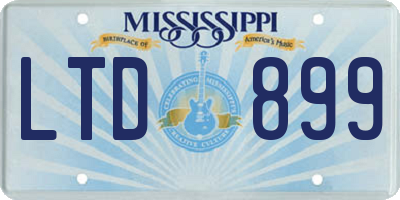 MS license plate LTD899