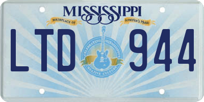MS license plate LTD944