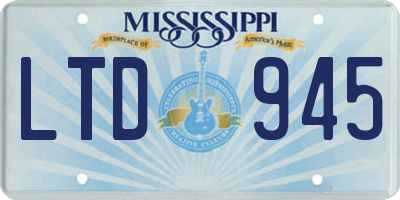 MS license plate LTD945