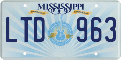 MS license plate LTD963