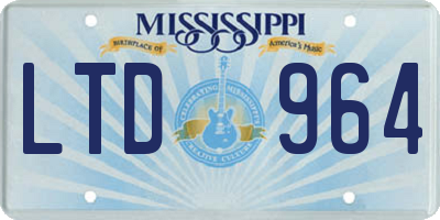 MS license plate LTD964