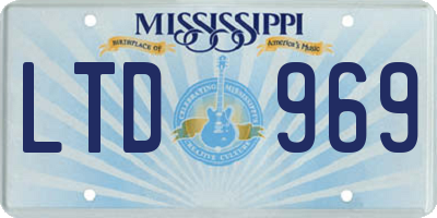 MS license plate LTD969