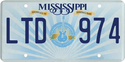 MS license plate LTD974