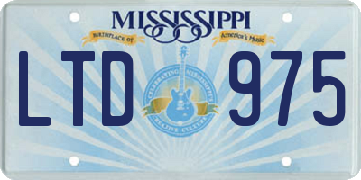 MS license plate LTD975