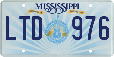 MS license plate LTD976