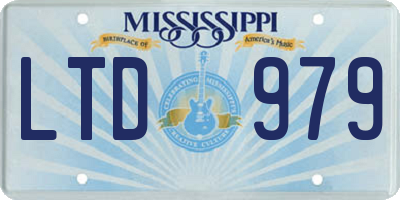 MS license plate LTD979