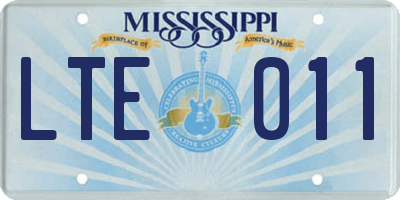 MS license plate LTE011