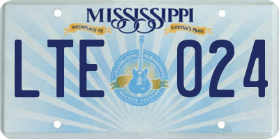 MS license plate LTE024