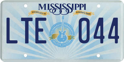 MS license plate LTE044