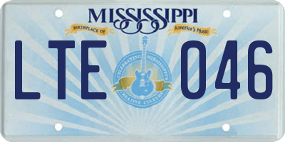MS license plate LTE046