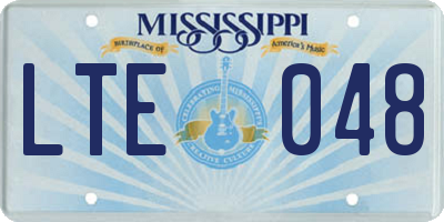 MS license plate LTE048