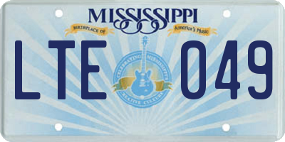 MS license plate LTE049