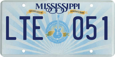 MS license plate LTE051