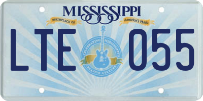 MS license plate LTE055