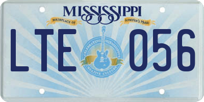MS license plate LTE056