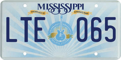 MS license plate LTE065