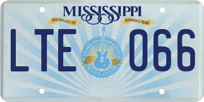 MS license plate LTE066