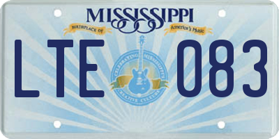 MS license plate LTE083