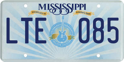 MS license plate LTE085