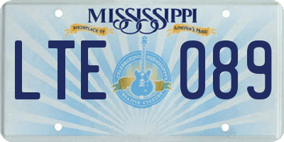 MS license plate LTE089