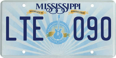 MS license plate LTE090