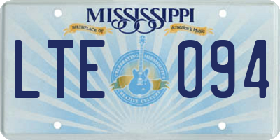 MS license plate LTE094