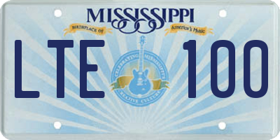MS license plate LTE100