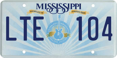 MS license plate LTE104