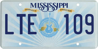 MS license plate LTE109