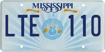 MS license plate LTE110