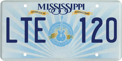 MS license plate LTE120