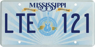 MS license plate LTE121