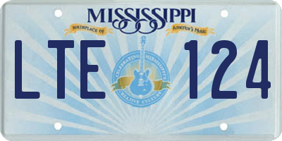 MS license plate LTE124