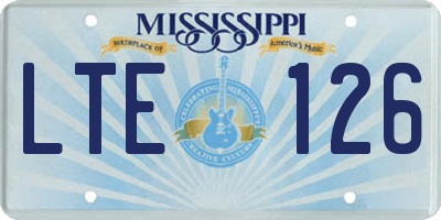 MS license plate LTE126