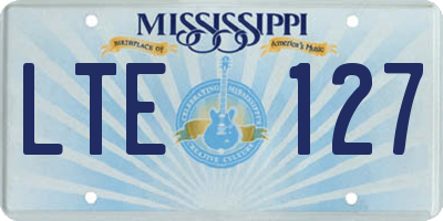MS license plate LTE127