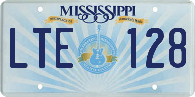 MS license plate LTE128