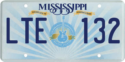 MS license plate LTE132