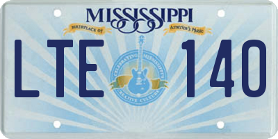 MS license plate LTE140