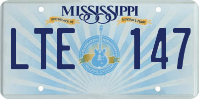 MS license plate LTE147
