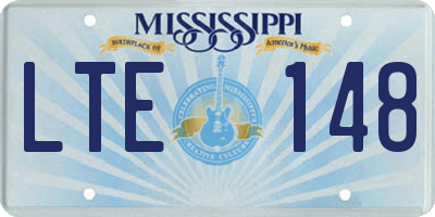 MS license plate LTE148