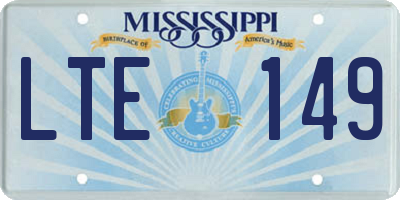 MS license plate LTE149