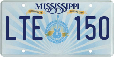 MS license plate LTE150