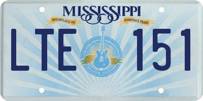 MS license plate LTE151