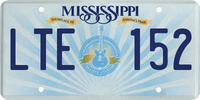 MS license plate LTE152