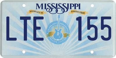 MS license plate LTE155